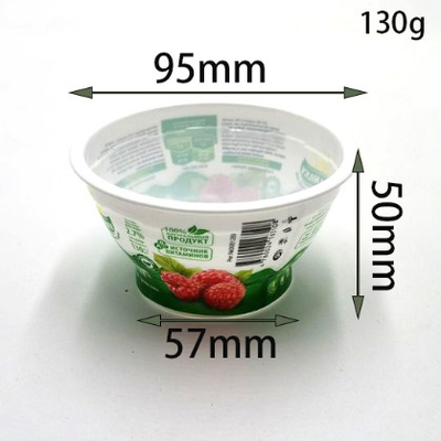 Gıda sınıfı plastik bardaklar 4 oz özelleştirilmiş plastik yoğurt süt içecek bardağı alüminyum folyo kapaklı