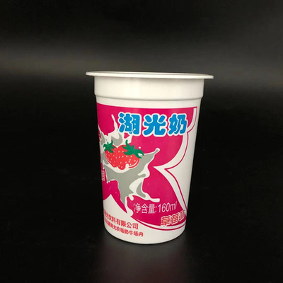 Özel 160ml PP malzeme tek kullanımlık plastik yoğurt kabı boyutu mühür