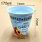 170ml tek kullanımlık plastik bardak yoğurt kapaklı bardaklar dondurulmuş yoğurt bardakları