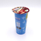 500g Tek Duvar Buzlu Süt Çay Plastik Bardak, Logo Kapaklı ve Payetli