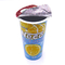 500g Tek Duvar Buzlu Süt Çay Plastik Bardak, Logo Kapaklı ve Payetli