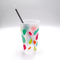 360ml 700ml Sütlü Çay Plastik Bardaklar Logo Baskılı Milkshake Şeffaf Buzlu Soğuk Bardaklar